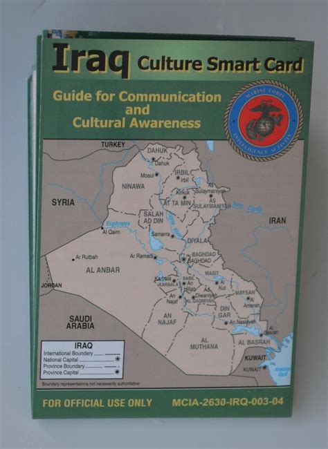 Pamphlet, ‘Iraq Culture Smart Card. Guide for Communication 